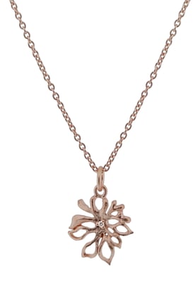 Orphelia Dames 925 Sterling Zilveren Ketting met Hanger - Roze ZH-6027/1