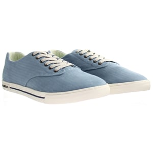 Seavees Hermosa Blue Mirage Fiskbensmönstrad Twill Surwash Plimsoll Blå Plimsolls för herrar