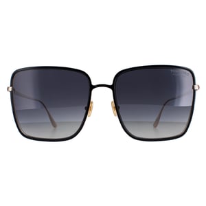 Tom Ford Heath FT0739 01D glanzend zwart grijs gepolariseerde zonnebril
