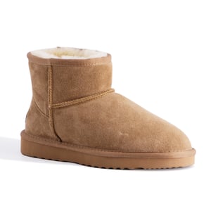 Aus Wooli "Bondi" Australia Short Sheepskin Ankle Boot, Tan