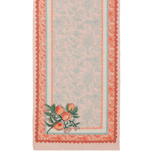 furn. Anemone Peaches Indoor/Outdoor Large Table Runner