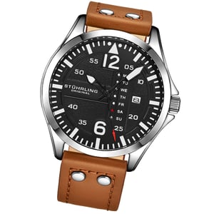 Brown and Black Aviator Quartz 44mm
