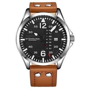Brown and Black Aviator Quartz 44mm