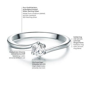Trilani Female Sterling Silver Ring