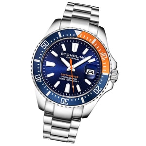 Blå och Orange Depthmaster Kvarts 42mm