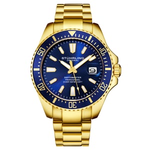Blue and Gold Depthmaster Quartz 42mm