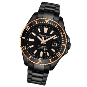 Svart Depthmaster Kvarts 42mm