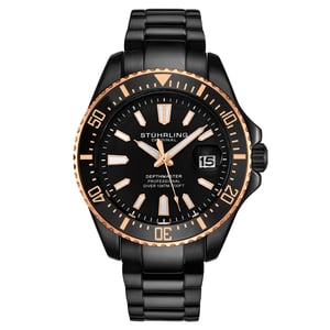 Svart Depthmaster Kvarts 42mm