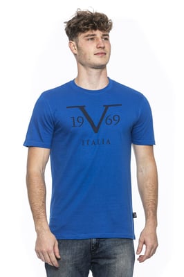 19V69 Italia Mens T-Shirt Blue Rayan Royal Blue