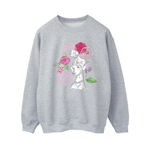 Disney Dames/Dames 101 Dalmatiërs Bloemen Sweatshirt (Sportgrijs)