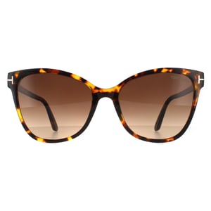Tom Ford Cat Eye Dam Mörk Havanna Brun Gradient