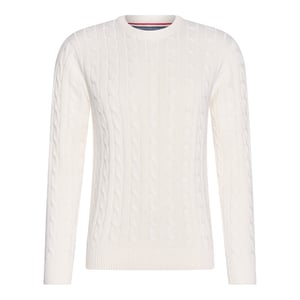 Cappuccino Italia Tröjor Kabel Pullover Vit Vit