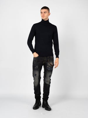 Xagon Man Pullover Turtleneck Herr Blå