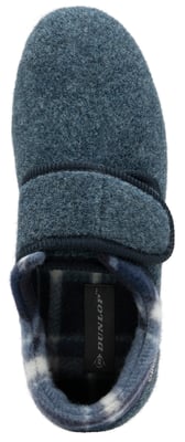 Velcro Slippers for Men | Dunlop | Memory Foam | Orthapedic | Easy Close | House Bedroom Indoor - Navy