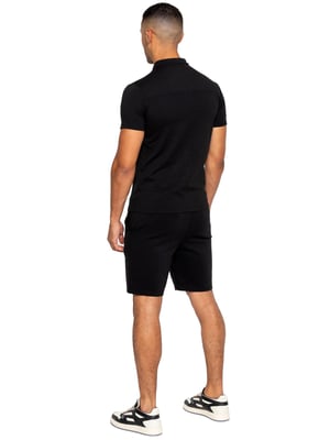 Enzo | Mens Polo Tracksuit Set - Black