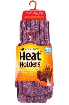 Women's Thermal Converter Fingerless Cable Knit 2.3 tog Gloves