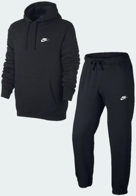 Nike Sportswear Club Fleece trainingspak met capuchon voor heren in zwart