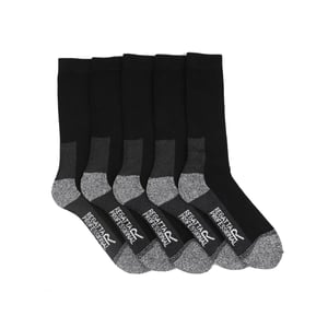 Regatta Heren laarzensokken (Pakket van 5) (Zwart)