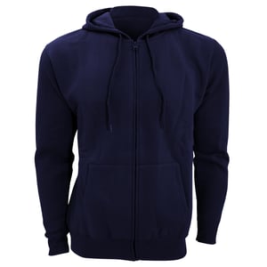 SOLS Mens Seven Full Zip Hooded Sweatshirt / Hoodie (French Navy)