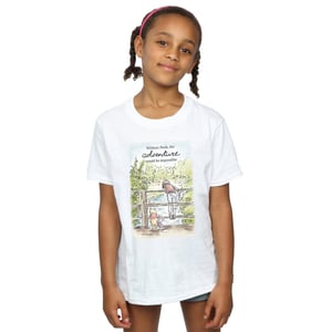 Disney Meisjes Winnie De Poeh Avontuur Katoenen T-Shirt (Wit)