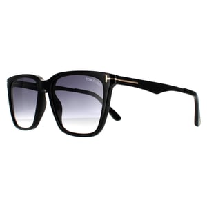 Tom Ford Square Mens Shiny Svart Blå Grå Gradient