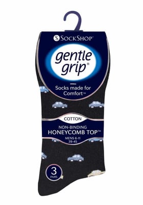 Gentle Grip - 6 Pairs Mens Gentle Grip Non Elastic Socks - MGG547