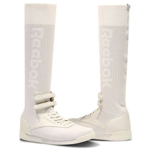 Reebok Classic Freestyle Hi Ultraknit Damtränare Slip On Skor Vit BS8666