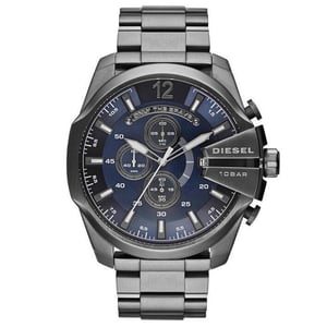 Diesel DZ4329 Mega Chief Chronograph Blå urtavla Gunmetal jonpläterad herrklocka