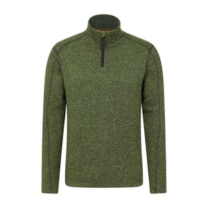 Mountain Warehouse Herr Idris II Halvdraget Fleece Topp (Mörk Khaki)