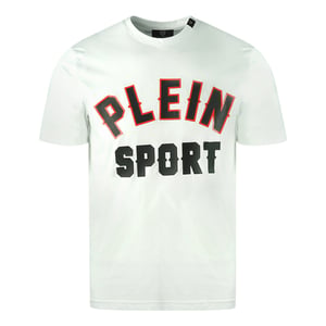 Plein Sport Block Logo Vit T-shirt