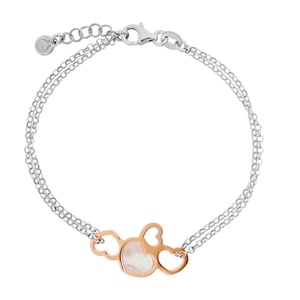 Orphelia 'Maliya' Dames 925 Sterling Zilveren Armband - Zilver/Roos ZA-7388