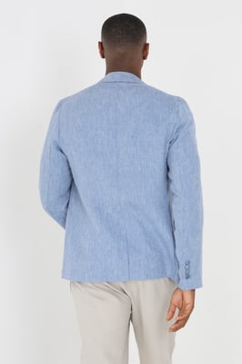 Light Blue 'Cambridge' Button Through Chambray Blazer