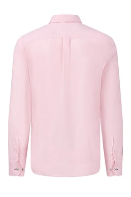 Fynch-Hatton Long Sleeved Oxford Button Down Collar Shirt Pink
