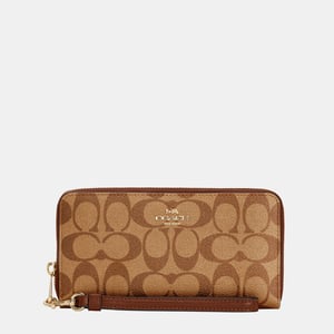 Signature PVC Long Zip Around Wallet