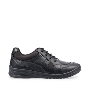 Start-Rite Yo Yo Black Leather Lace Up School Shoes