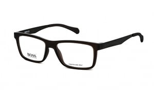 Hugo Boss rechthoekige heren Matte bruin donkere rutheniumbaas 0870