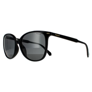 Polaroid Cat Eye Womens Black Grey Polarized Sunglasses