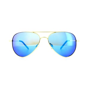 Polaroid Aviator unisex goud grijze blauwe spiegel gepolariseerde zonnebril