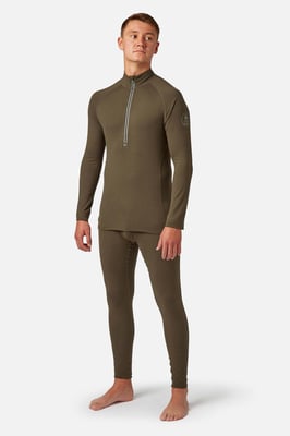 Bodyfit Long John Baselayer Dark Khaki