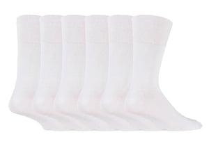 Mens 6 pack non elastic diabetic socks with hand linked toe seams