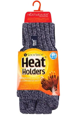 Women's Thermal Converter Fingerless Cable Knit 2.3 tog Gloves