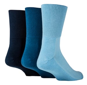 Extra Wide Bamboo Socks for Diabetics by IOMI | 3 Pack | 4 Colours
