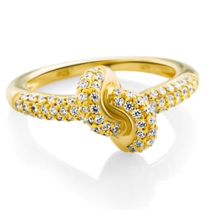 Orphelia 'Palma' Dames 925 Sterling Zilveren Ring - Goud ZR-7569/G