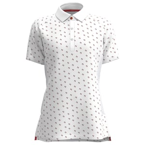 Forelson Womens/Ladies Varah Patterned Buttoned Polo Shirt (White)