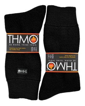 THMO - Mens Thermal Fleece Lined Slipper Socks with Non Slip Grips