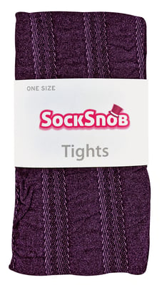 Sock Snob - Färgade 80 denier ogenomskinliga mode-strumpbyxor för damer - Randiga