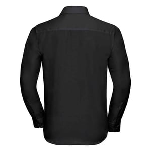Russell Mens Ultimate Non-Iron Tailored Long-Sleeved Formal Shirt (Black)