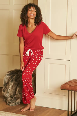 Red Super Soft Jersey Pyjama T Shirt
