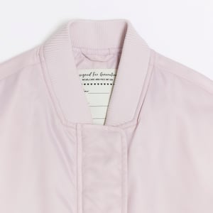 River Island Girls Bomber Jacket Pink Nylon