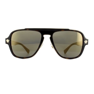 Versace Solglasögon VE2199 12524T Dark Havana Dark Grey Mirror Gold